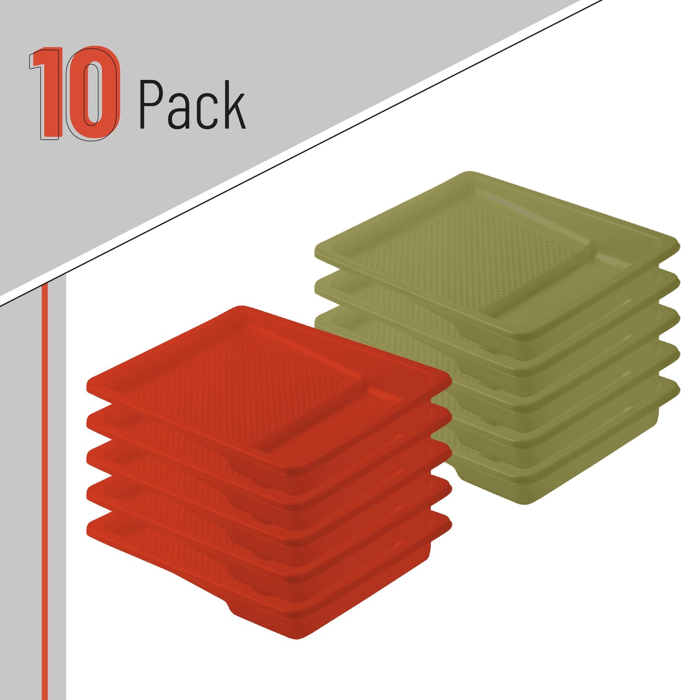 Bates- Paint Tray Liner, 9 Inch, 10 Pack, Paint Roller Tray, Disposable Plastic Paint Trays, Paint Pans Trays, Paint Supplies for House Painting, Roller Tray