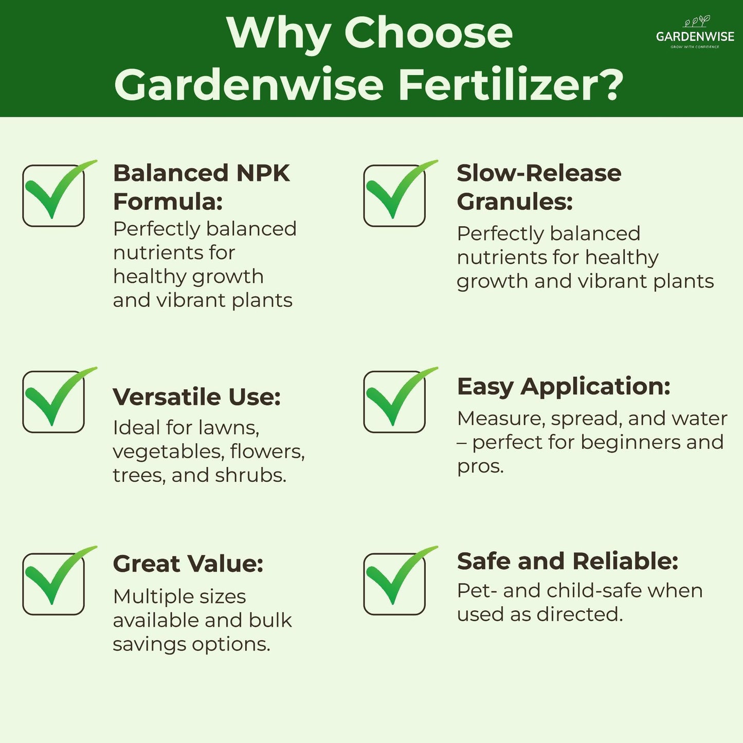10-10-10 Plant Fertilizer Slow Release - 10 10 10 All Purpose Granular Garden Fertilizer for Vegetables, Tomato, Arborvitae, Shrubs, Rose, Flowers, Fruit, Fig Trees (1/2 Quart)