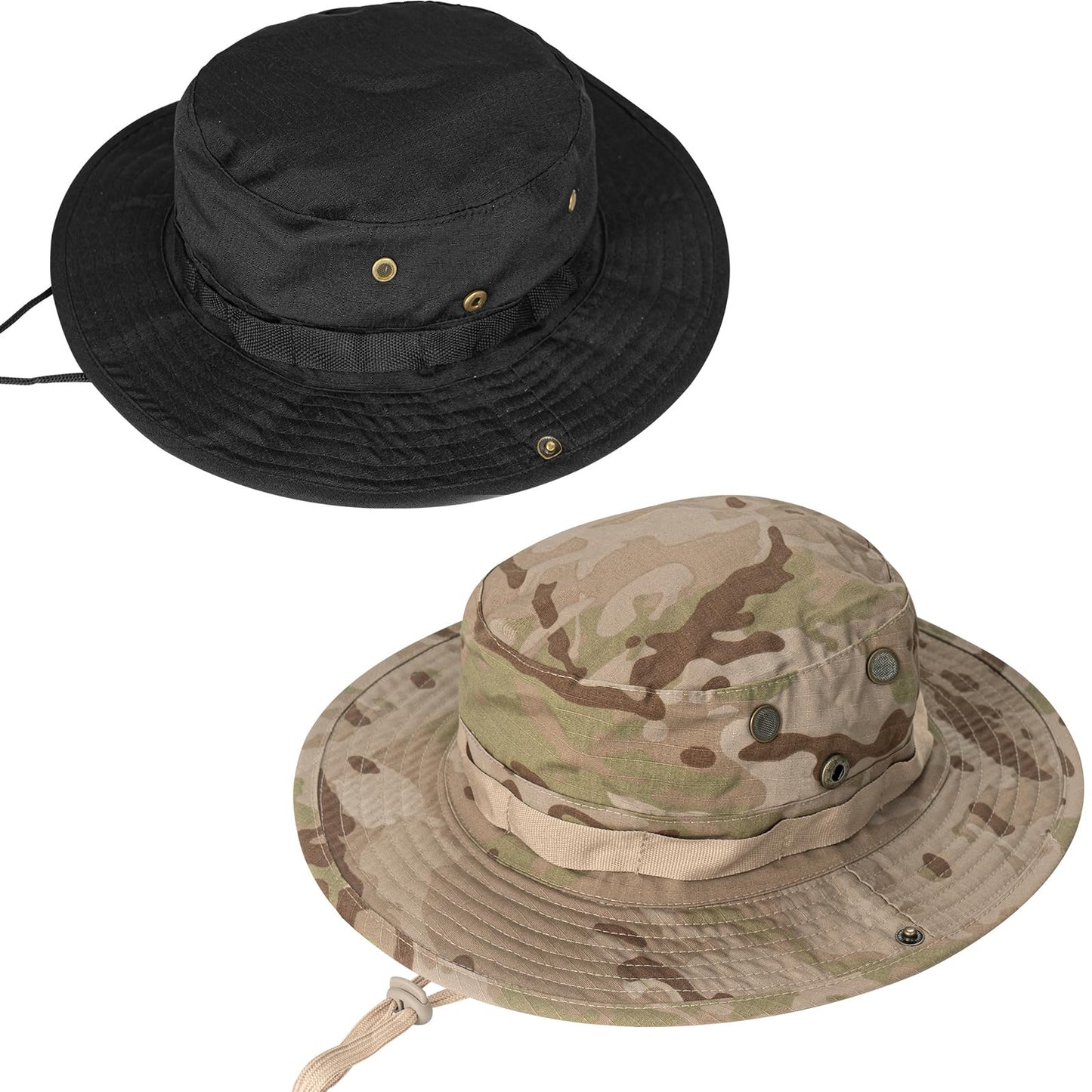 Sun Hats for Men Women Boonie Hat UPF 50+ Bucket Hat Wide Brim UV Protection Fishing Hiking Safari Outdoor Hats