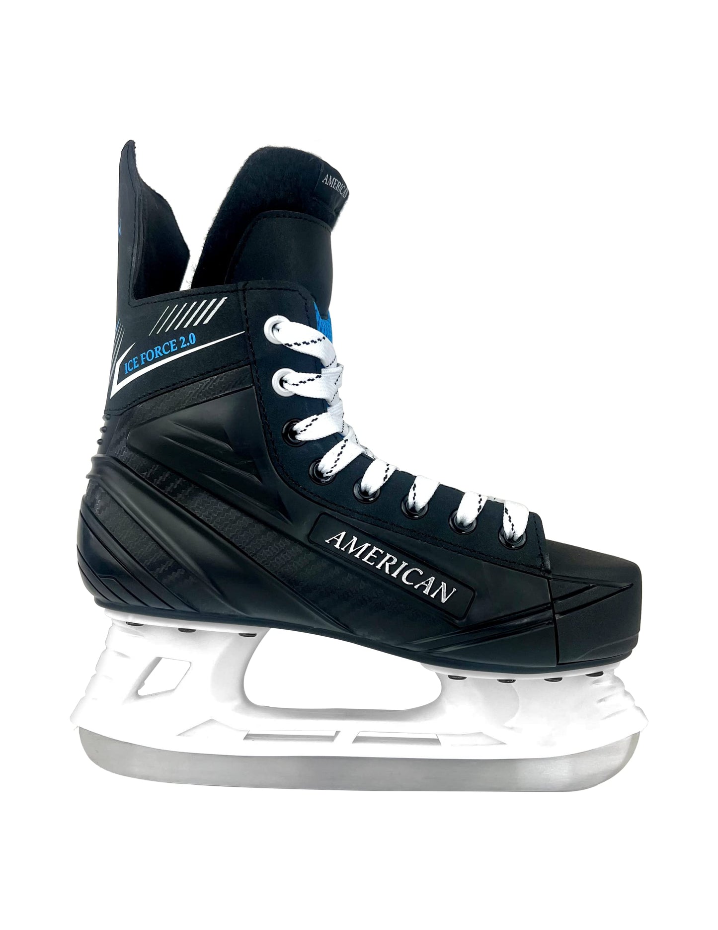 American Ice Force 2.0 Hockey Skate, 12, Black