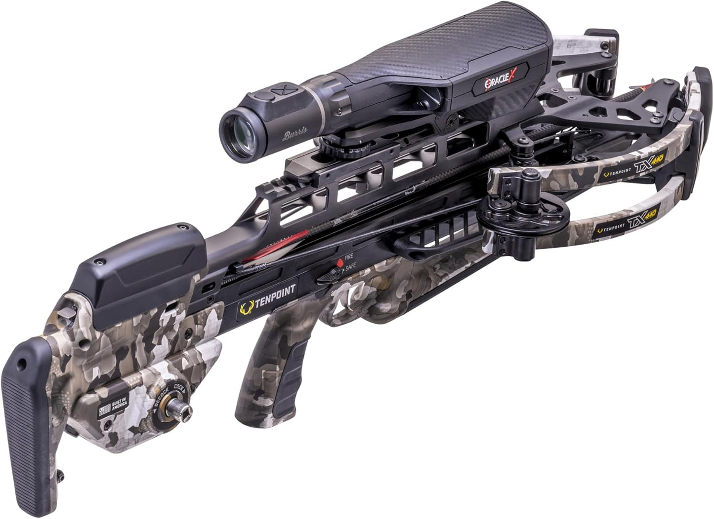 TenPoint TX 440 Oracle X, Vektra - 440 FPS - Most Advanced Compact Crossbow in The World - includes Burris Oracle X Rangefinding Scope, ACUslide MAXX & Three CenterPunch HPX Carbon Arrows