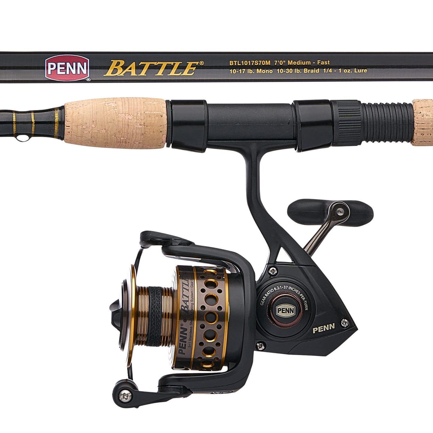 PENN Battle Spinning Reel and Fishing Rod Combo