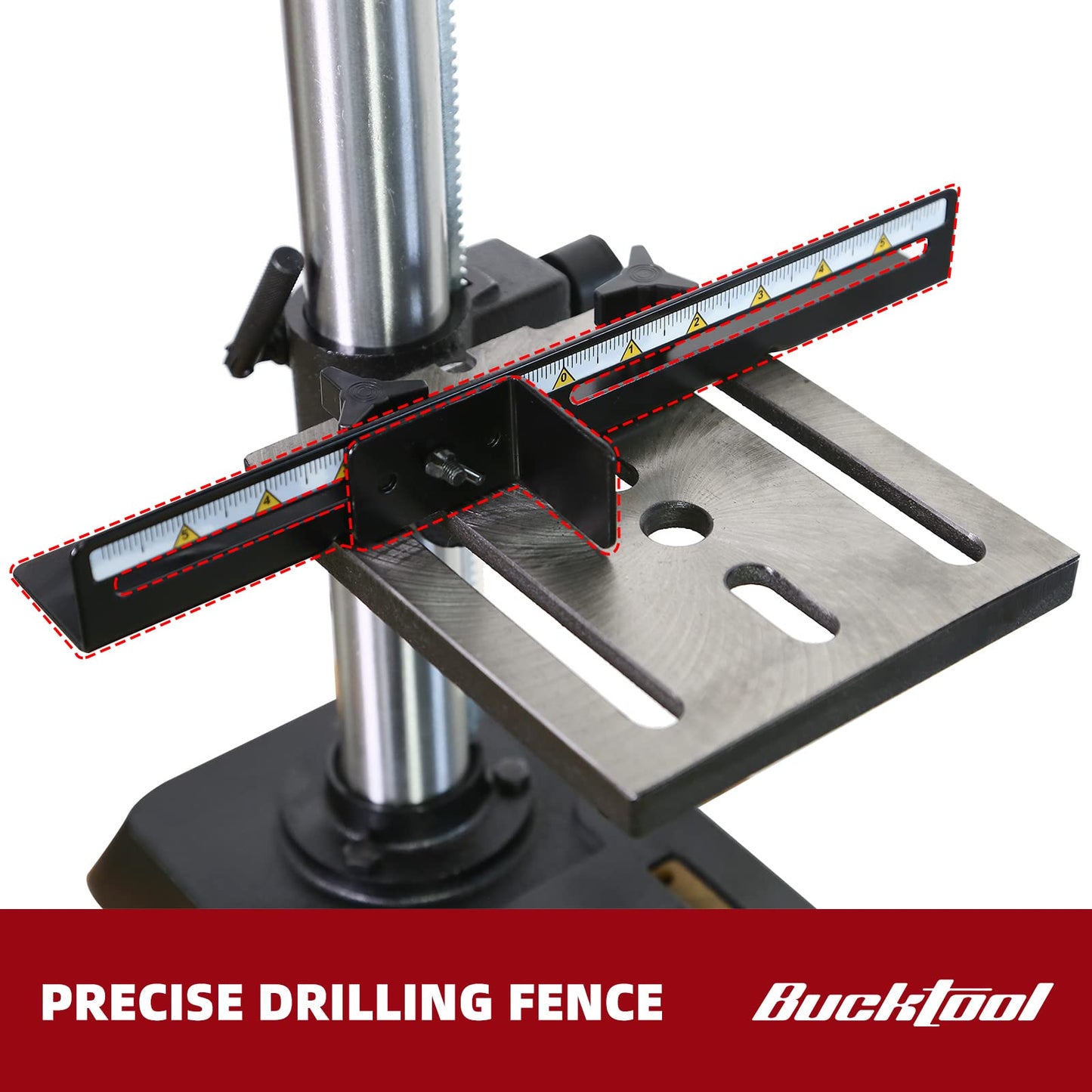 BUCKTOOL 12 INCH 6.2A Professional Bench Drill Press, 3/4HP Powerful Benchtop Drill Press, Variable Speed Drill Press with IIIA Laser and Work Light