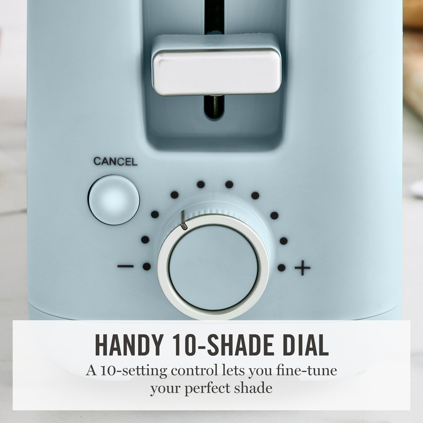 Martha Stewart 2 Slice Long Slot Toaster, Extra Wide for Sourdough & Bagels, 10 Setting Shade Control, Removable Crumb Tray, Self-Centering Design, Defrost/Reheat, Cancel, Slim Space-Saving, Honeydew
