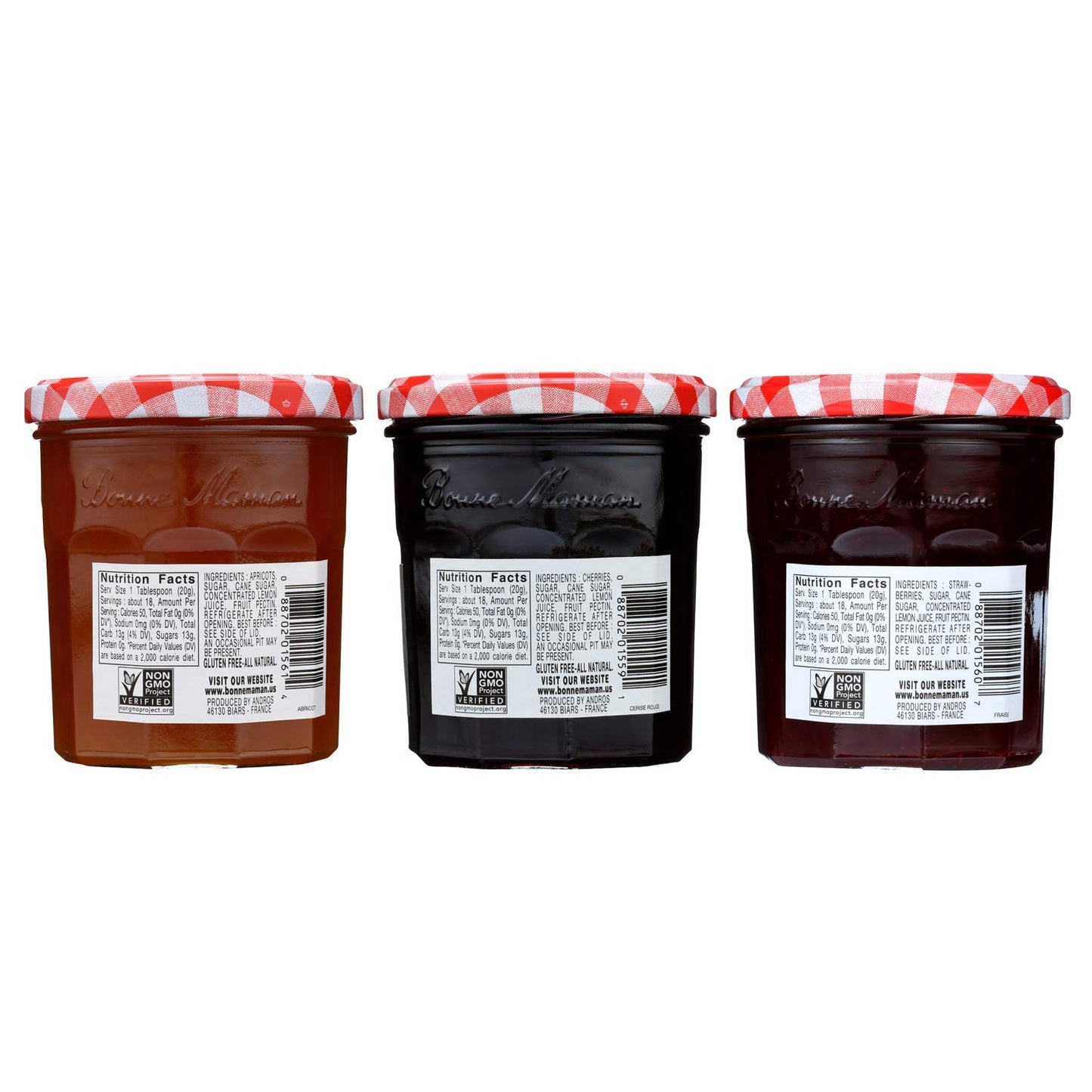 Bonne Maman Preserves, Variety Pack (Strawberry, Raspberry, Wild Blueberry, Cherry), 13 Ounce Jars (Pack of 4)