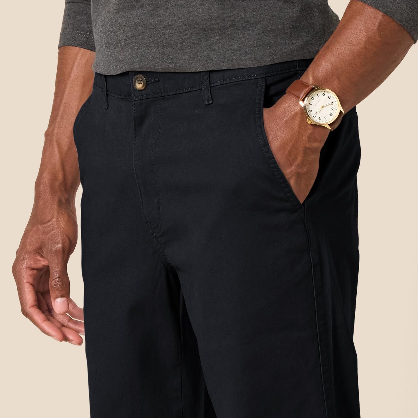 Amazon Essentials Men's Straight-Fit Washed Cotton Chino Jogger Pant