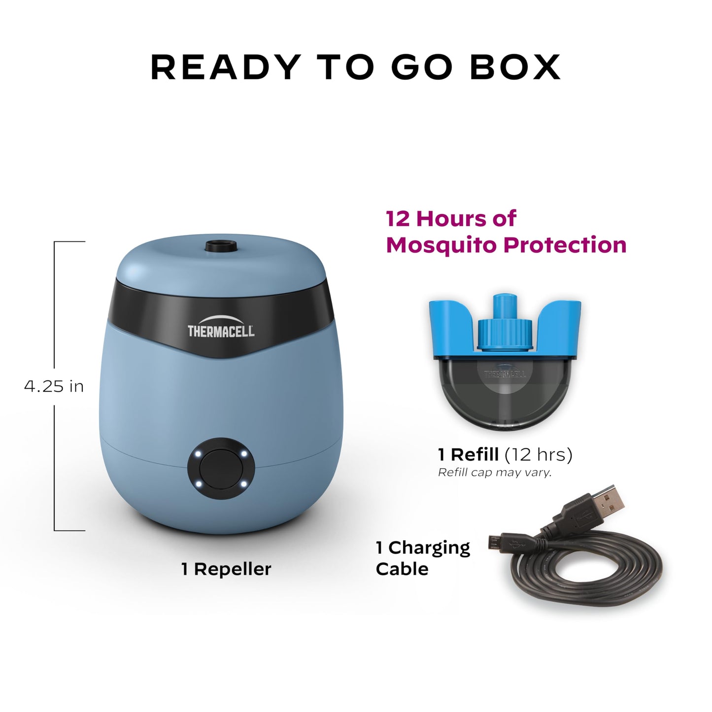 Thermacell Mosquito Repellent E-Series Rechargeable Repeller; Patio Shield 20’ Mosquito Protection Zone; Includes 12-Hr Repellent Refill; No Flame or Scent; Bug Spray and Bug Zapper Alternative