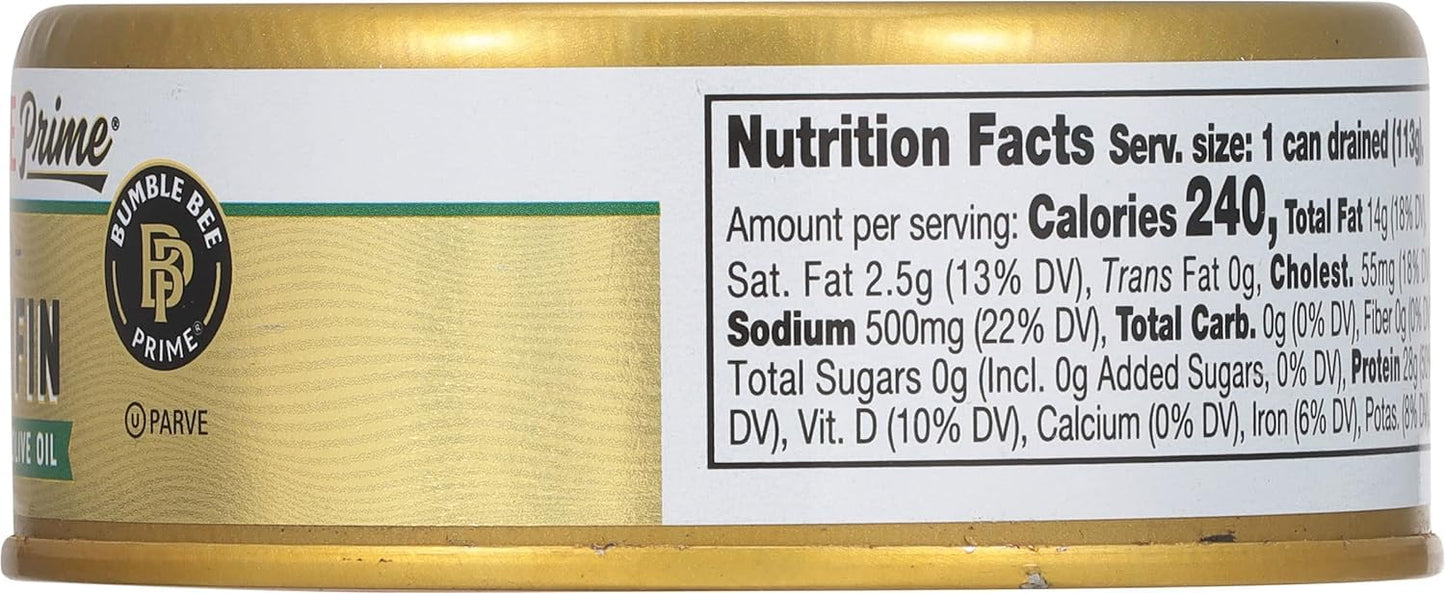 Bumble Bee Prime Atlantic Salmon, 5 oz Can - Premium Salmon - 24g Protein per Serving - Gluten Free & Kosher