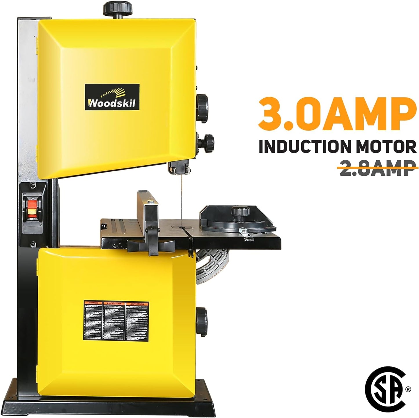3-Amp 9-Inch Band Saw, 2500FPM Benchtop Bandsaw with Removable Safty Key, Cast Aluminum Table, Steel Base for woodworking