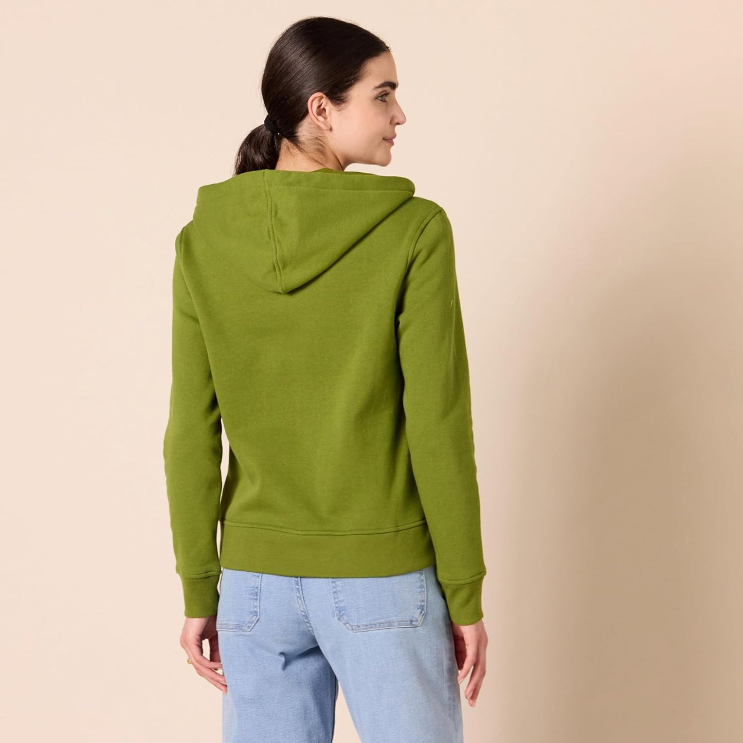Amazon Essentials Women's Classic-Fit Long-Sleeve V-Neck Hooded Sweatshirt - Discontinued Colors