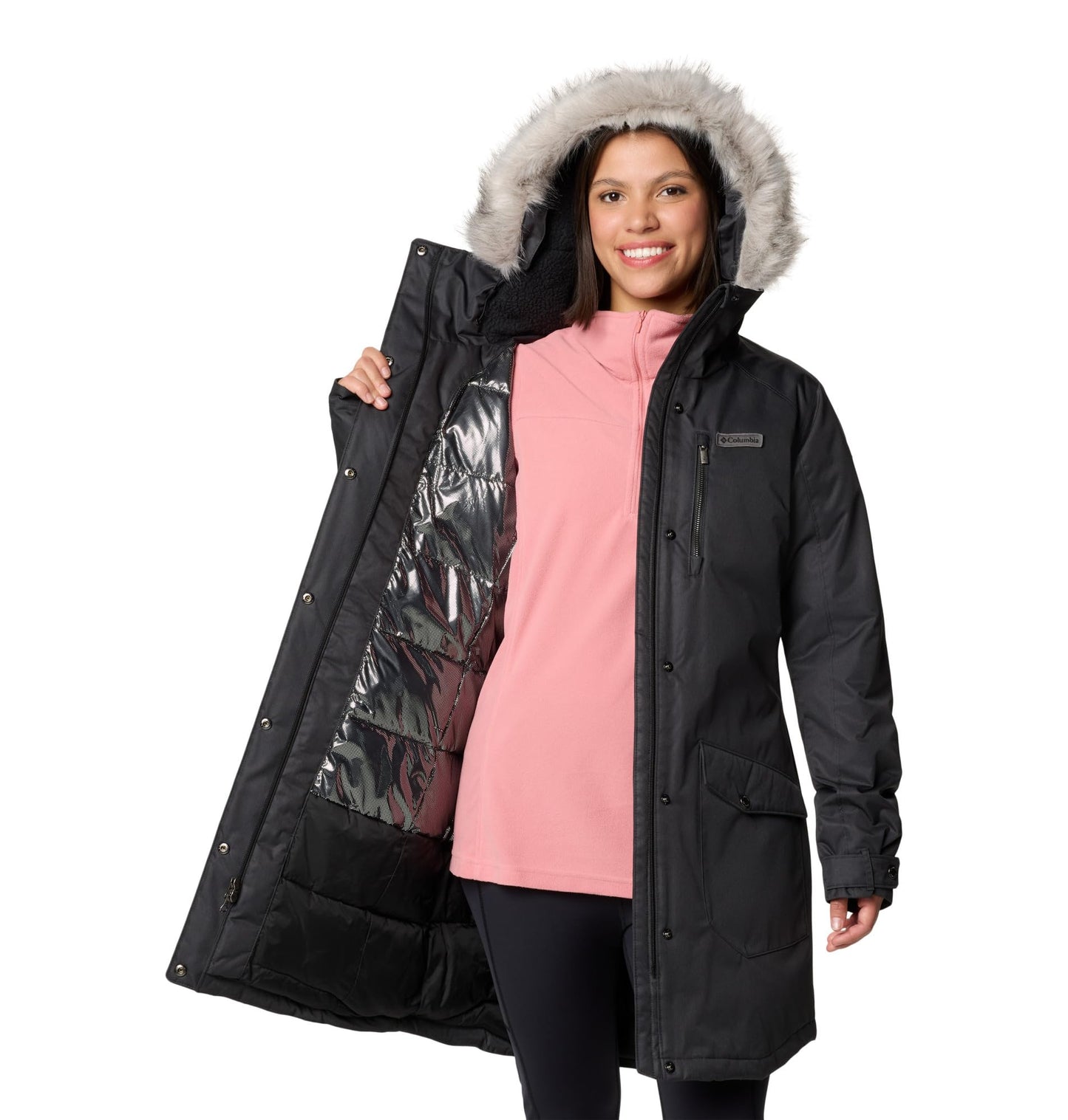 Columbia Women's Suttle Mountain Long Insulated Jacket, 2024 Black, Large