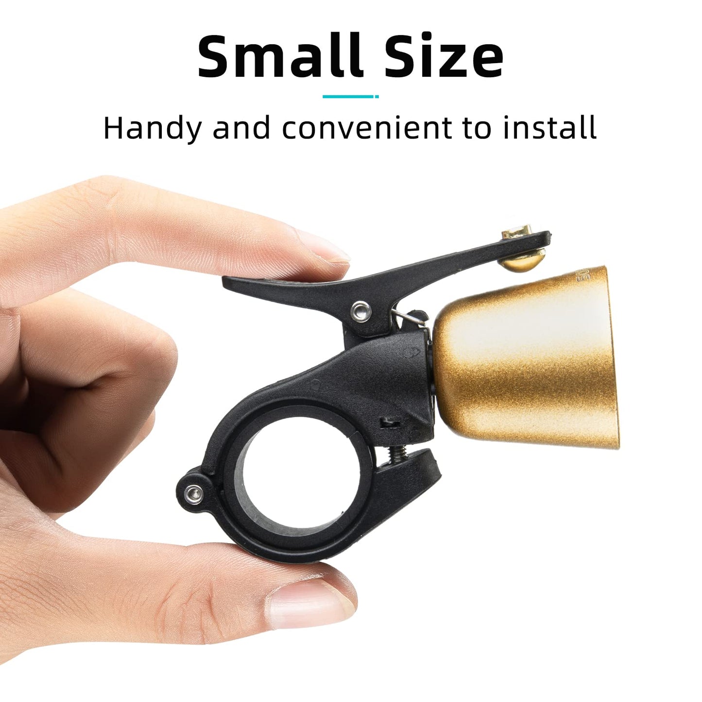 ROCKBROS Bike Bell Classic Bicycle Bell Mountain Bike Bells for Adults with Loud Sound and Fit for 0.87-1.25in/22.2-31.8mm Bicycle Handlebars