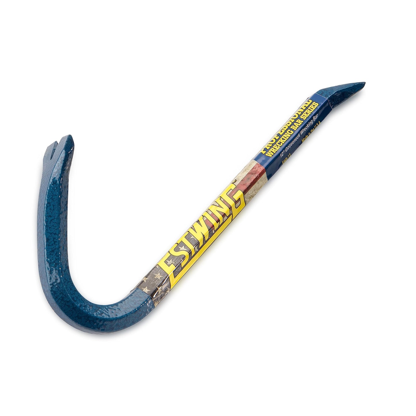 ESTWING Gooseneck Wrecking Bar - 3/4" x 24" Pry Bar with Angled Chisel End & Forged Steel Construction - EWB-24