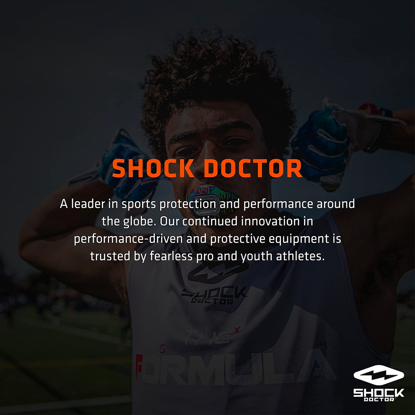 Shock Doctor Mouth Guard - Shock Absorbing Custom Fit Mouth Guard for Sports, Hockey, Football, Baseball, More, Adult & Youth Sizes