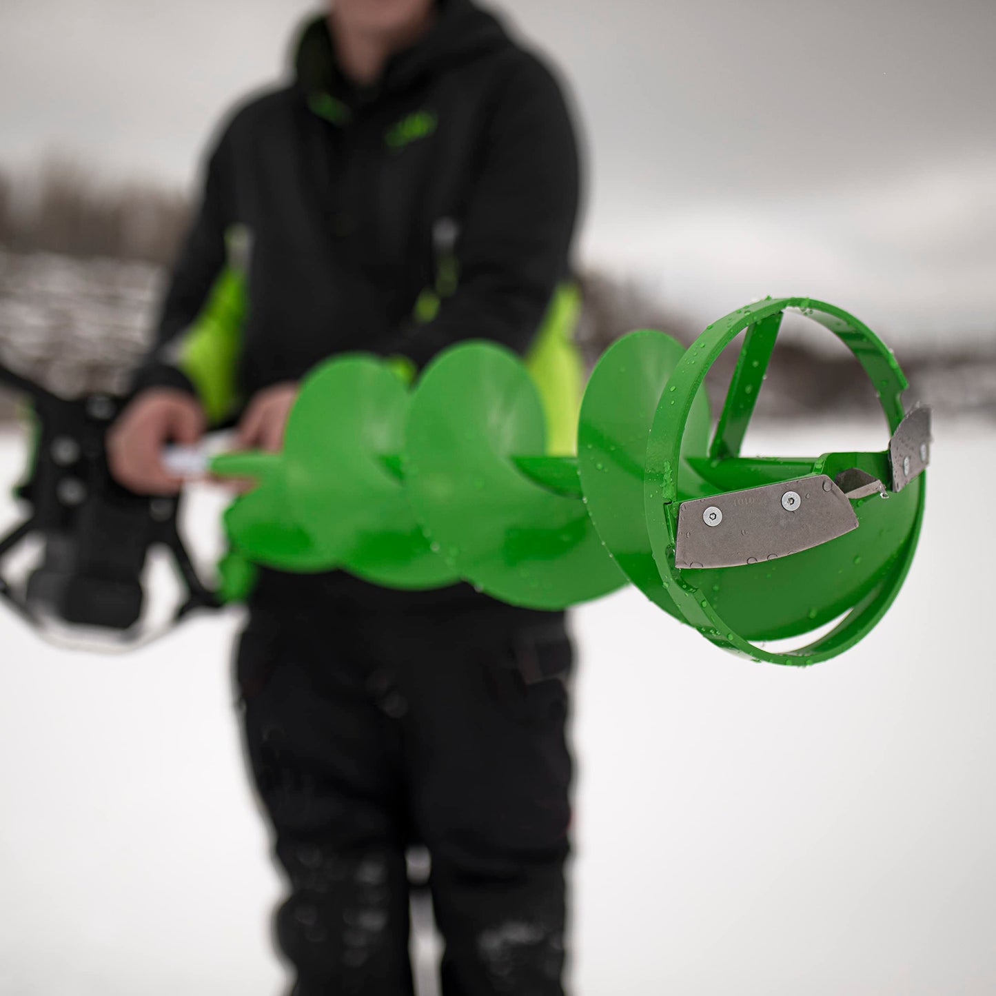 ION Alpha Electric Ice Fishing Auger, Gen 3, 40V Lithium-ion, Steel, Green