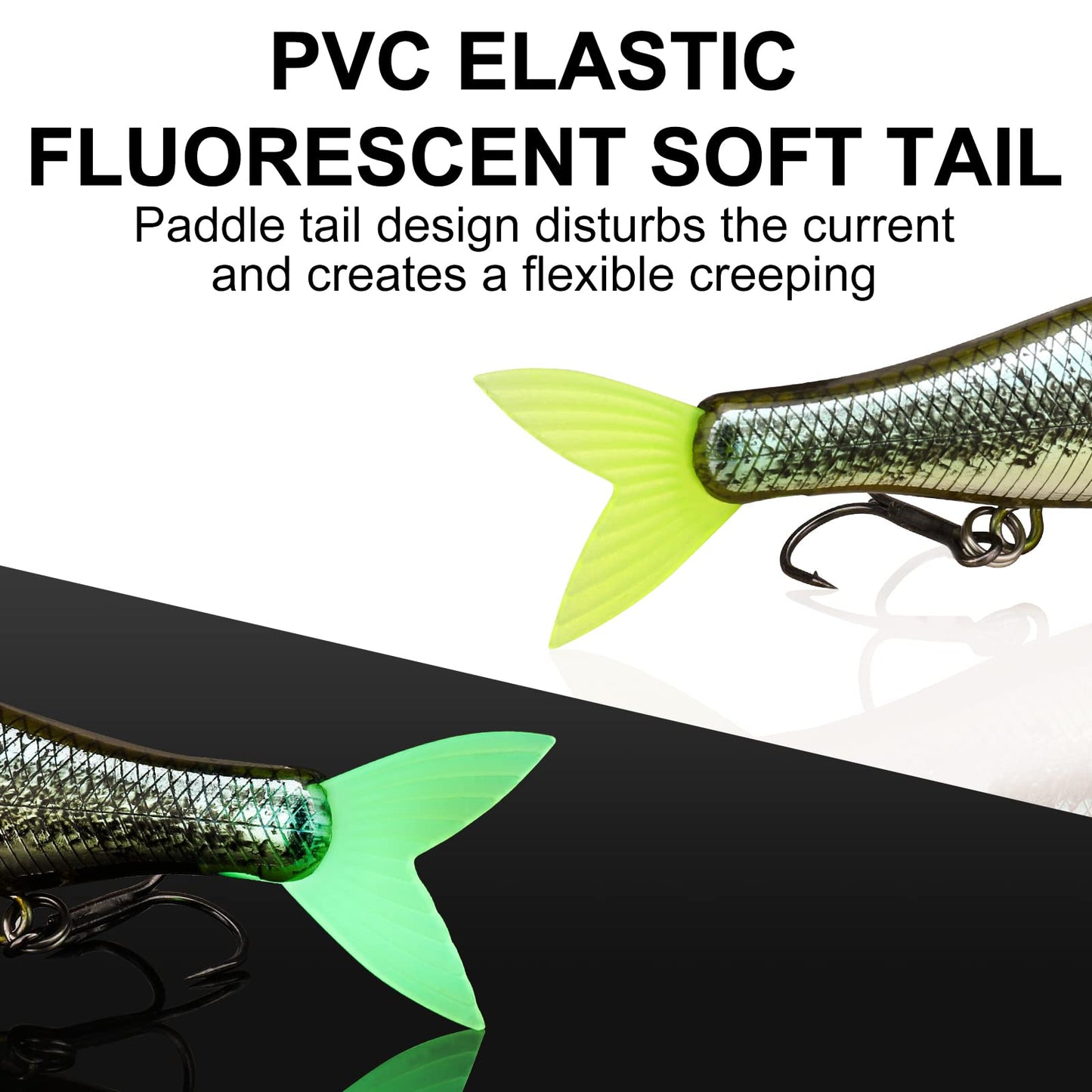 TRUSCEND Swimmax for Saltwater and Freshwater, Realistic Fishing Lures for Bass Trout Crappie Walleye Pike Bluegill Salmon, Swimbait for Bass Fishing, Amazing Fishing Gear Gifts for Family Fishing