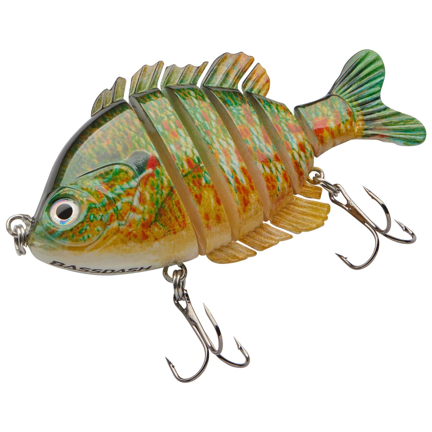 BASSDASH SwimPanfish Multi Jointed Panfish Bluegill Swimbaits Hard Topwater Bass Lures Fishing Lure Crank Saltwater 3.5in/0.85oz