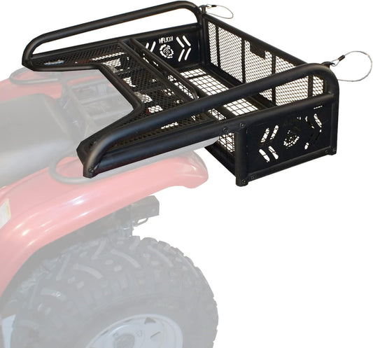 Kolpin ATV Rear Drop Basket Rack Collapsible Tailgate Universal - 53300, Black
