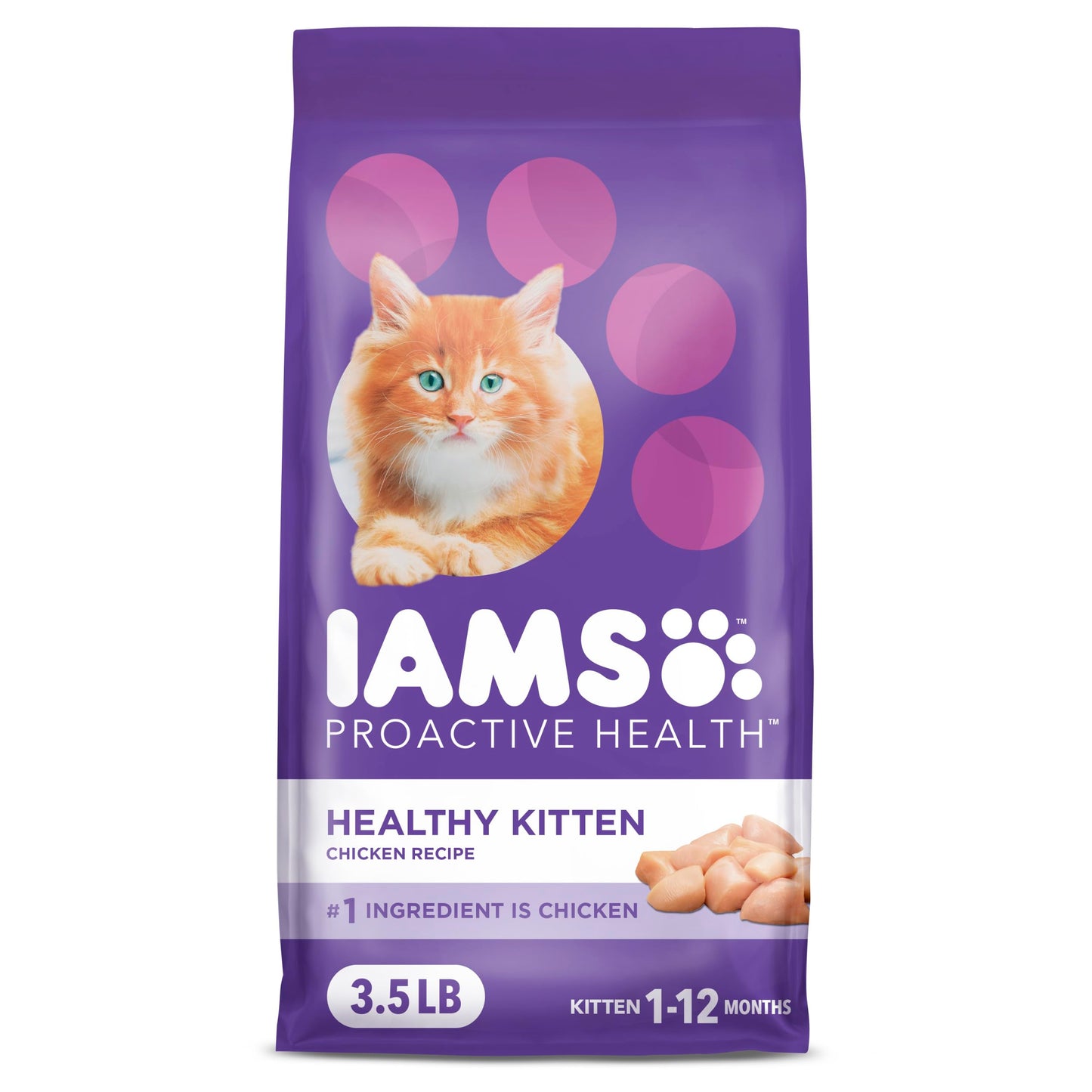 IAMS Proactive Health Healthy Kitten Dry Cat Food with Chicken, 16 lb. Bag