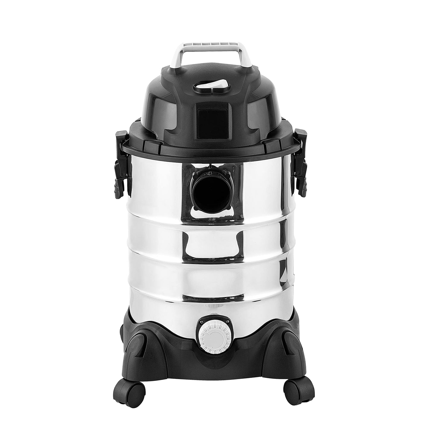 Amazon Basics Wet Dry Shop Vacuum Cleaner, 4 Gallon, 3 HP Stainless Steel, Grey/Black