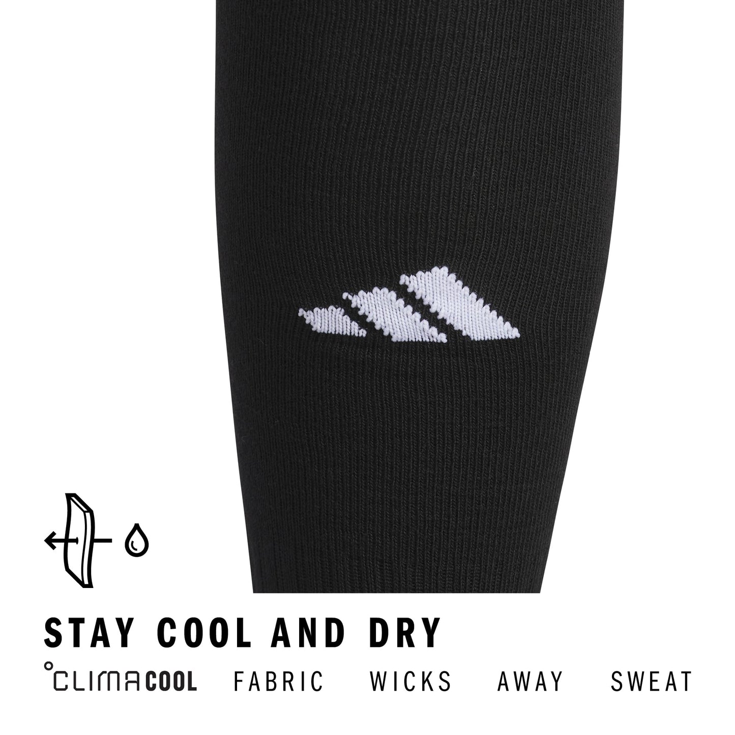 adidas Rivalry Soccer Men and Women, Workout Socks-Over The Calf, Black/White/2.0, L