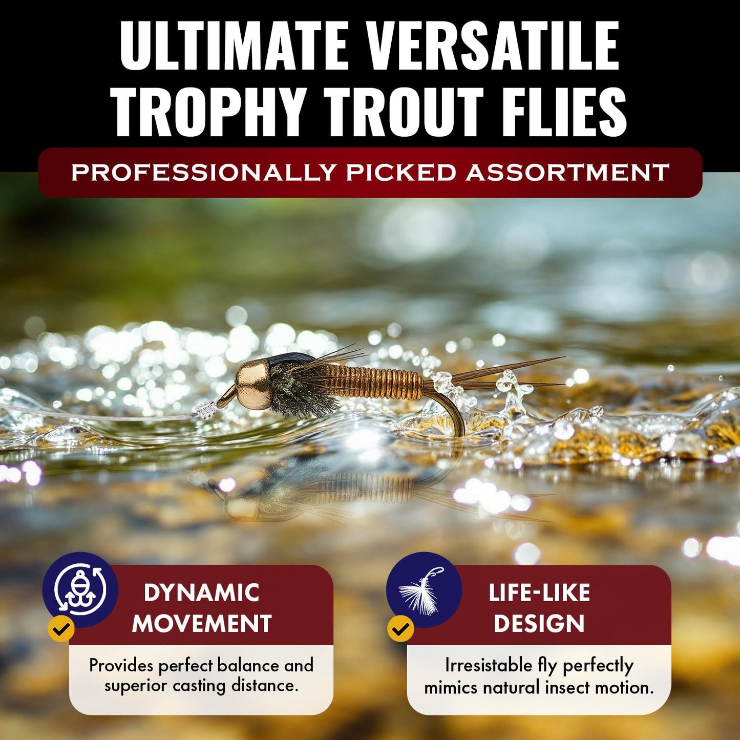 RoxStar Fishing Fly Shop | Trophy Trout Fly Assortment | Wet & Dry Trout Flies | Gift Box Included. | Proudly Made in The USA…