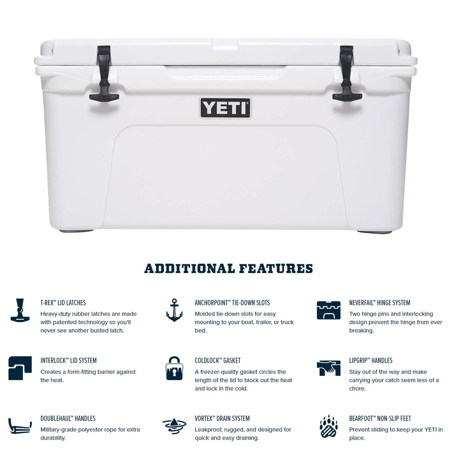YETI Tundra 65 Cooler, White