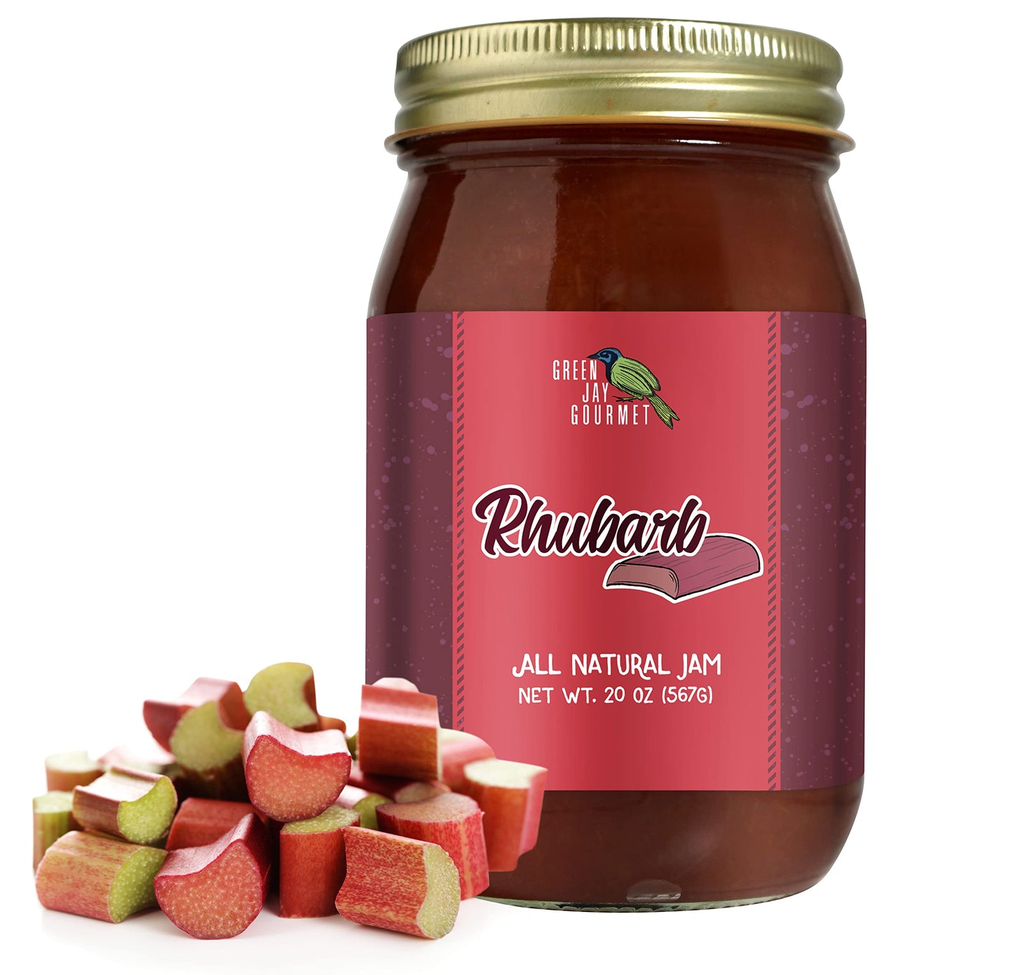 Green Jay Gourmet Spicy Jam Variety Pack - All-Natural Raspberry Jalapeno Jam, Strawberry Jalapeno Jam, Blackberry Jalapeno Jam - Vegan, Gluten-free Jam - No Preservatives - USA Made - 3 x 20 Ounces