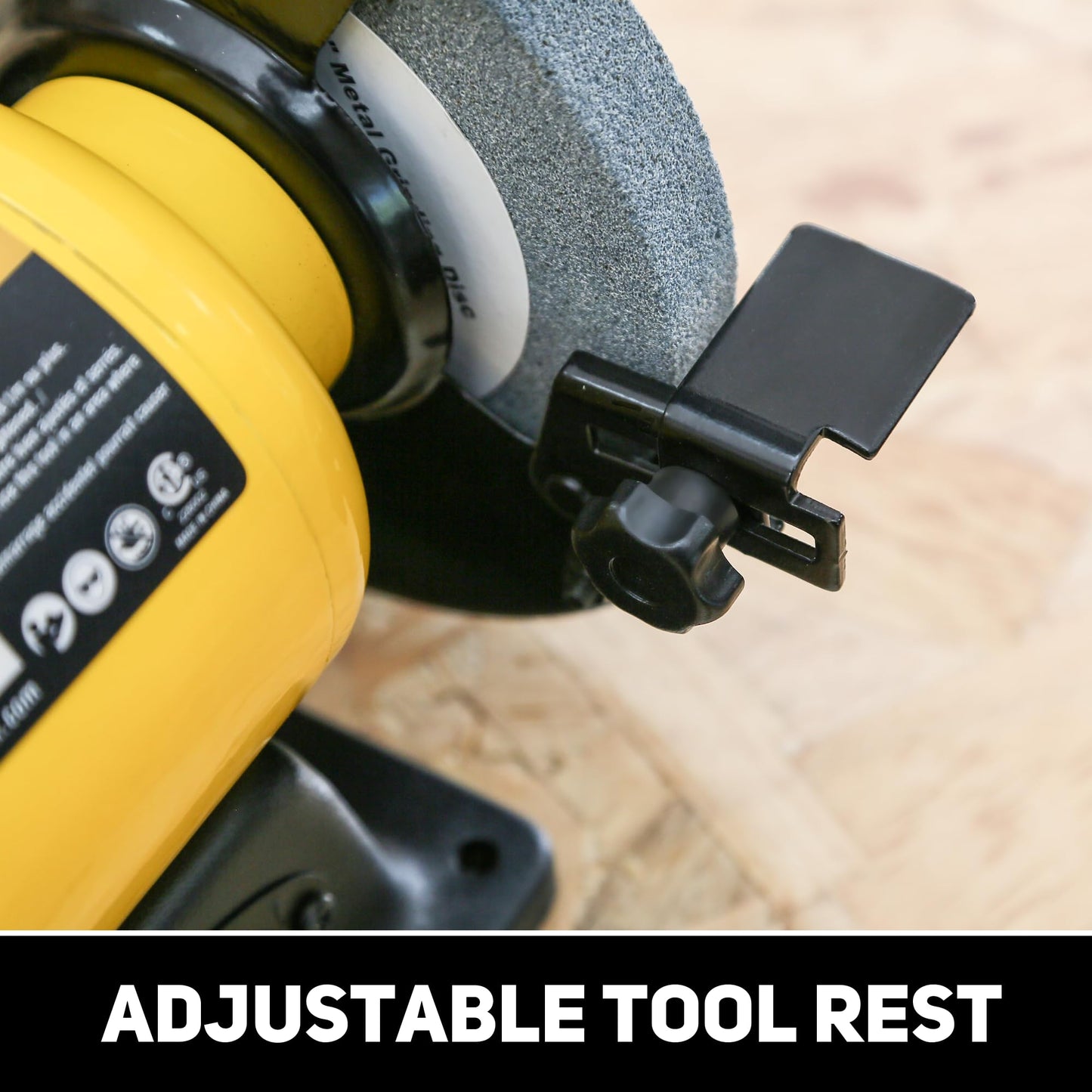 4.8A 3/4HP 8-Inch Bench Grinder, 3600rpm Table Grinder with Two Protective Eye Masks and Two Grinding Wheels Multipurpose Grinders for Metal, Knife, Dental, Amber, Jewelry, Jade