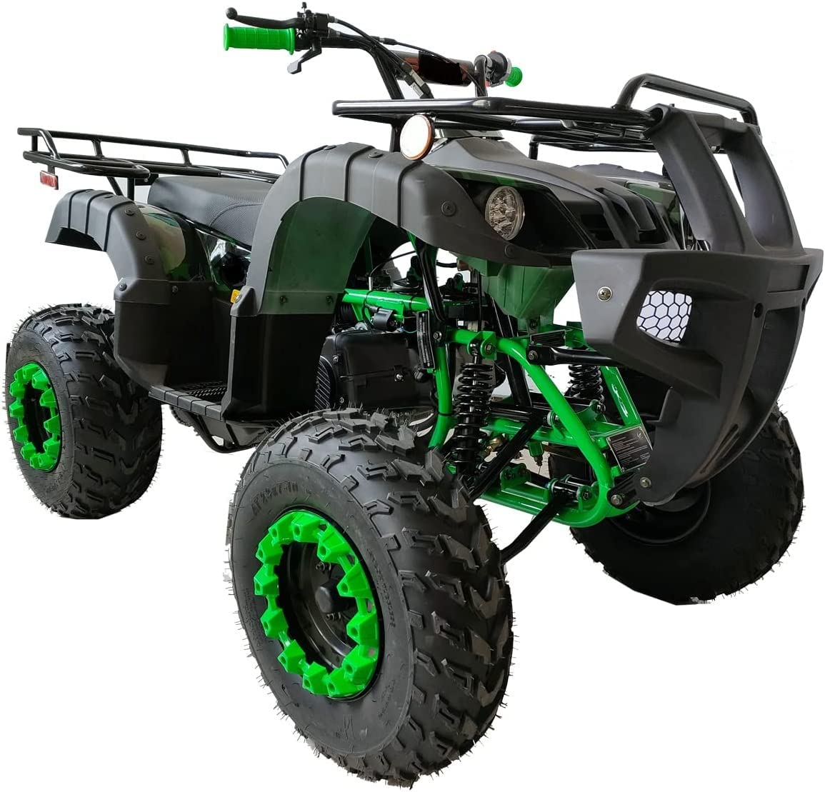 HHH 200cc ATV Quad Full Size ATV Full Big Size ATV for Adults Youth LED Lights Matching Rims and Automatic with Reverse (RED)