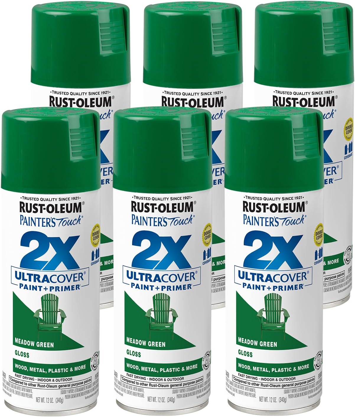 Rust-Oleum 331182 Painter's Touch 2X Ultra Cover Spray Paint, 12 oz, Ultra Matte Black