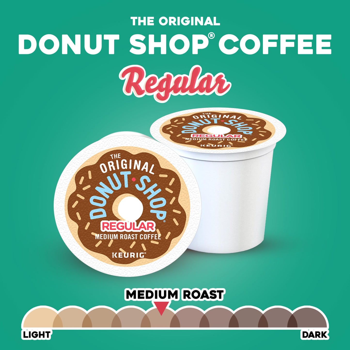 The Original Donut Shop Regular Keurig Single-Serve K-Cup Pods, Medium Roast Coffee, 96 Count
