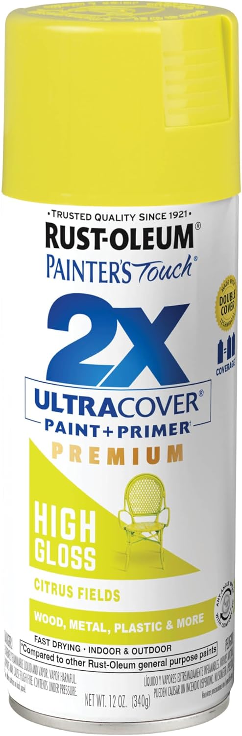 Rust-Oleum 331182 Painter's Touch 2X Ultra Cover Spray Paint, 12 oz, Ultra Matte Black