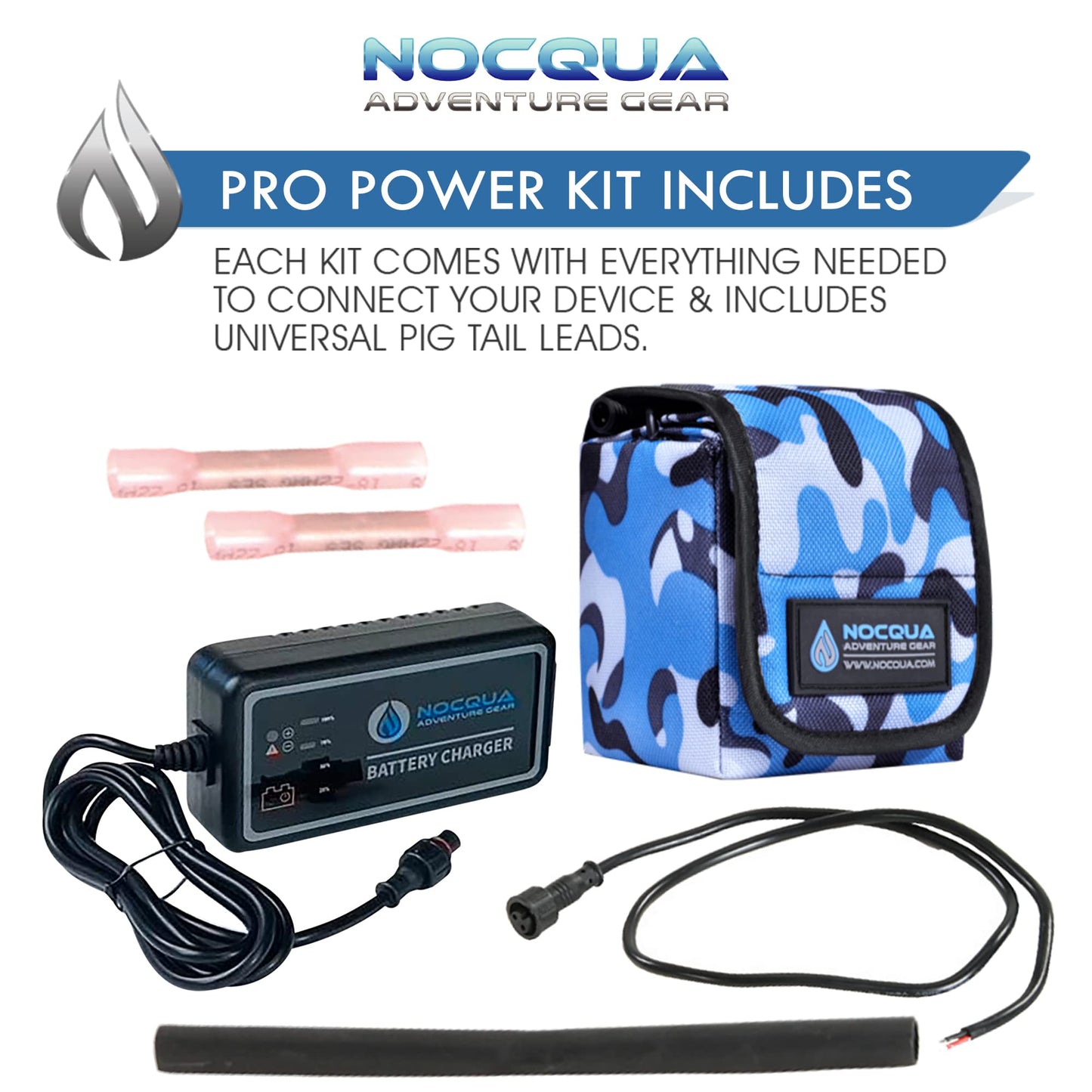 Pro Power Water-Resistant Battery & Charger Kit - Compatible with GPS, Depth & Fish Finders, & Most 12 Volt Electronics