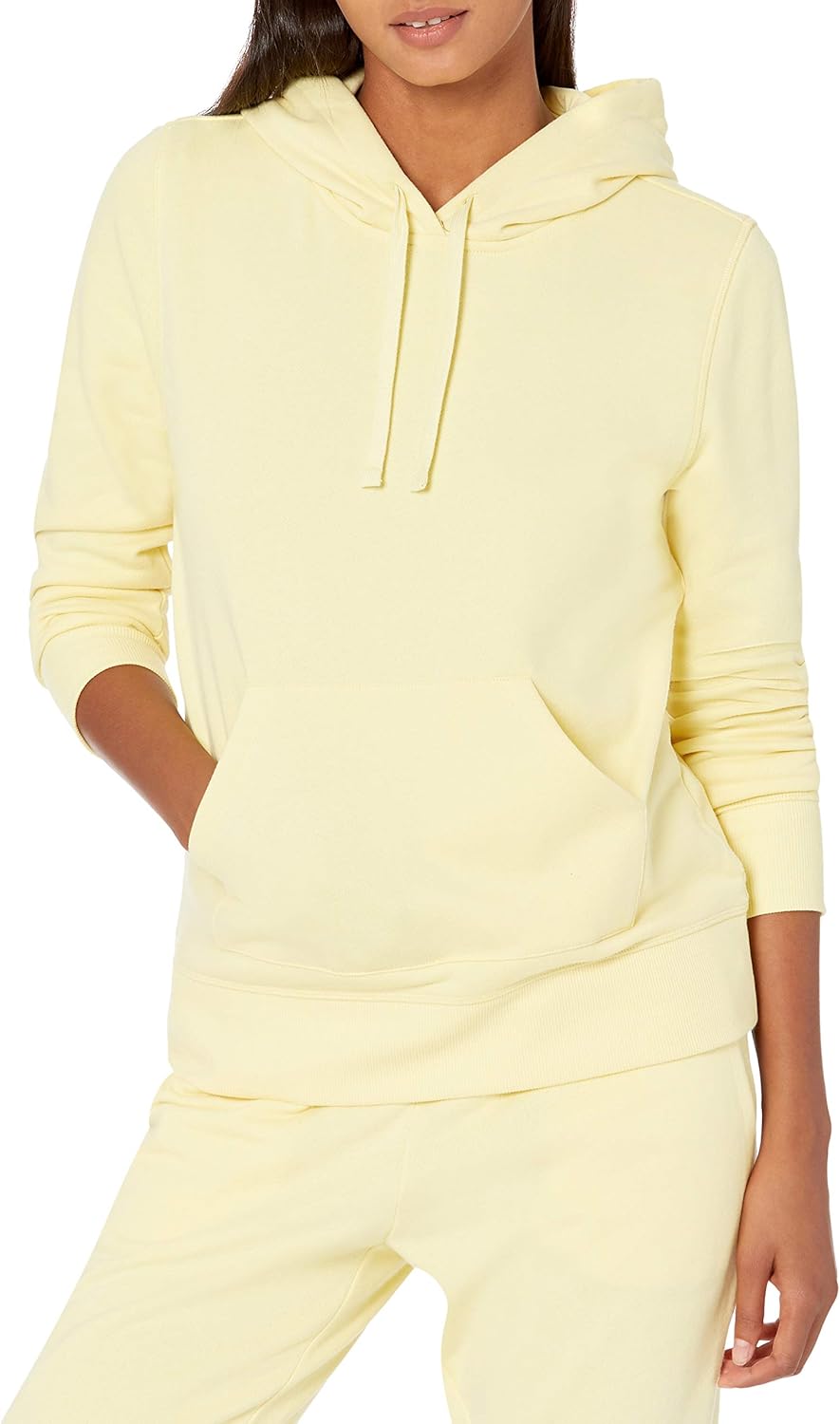 Amazon Essentials Women's Regular-Fit Brushed Back Fleece Pullover Hoodie (Available in Plus Size)