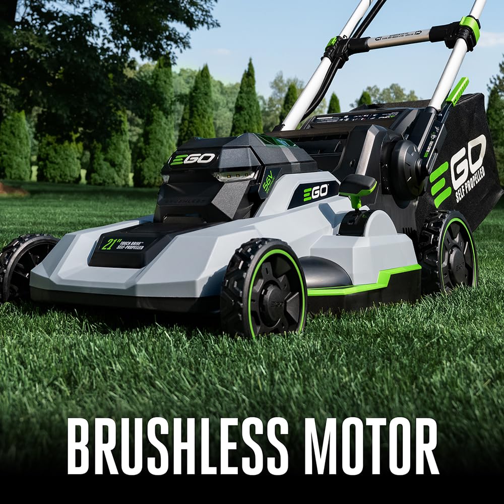 EGO POWER+ Electric Lawn Mower, Self-Propelled Cordless with Select Cut and Touch Drive, Includes 56V 7.5Ah Battery and Rapid Charger – LM2135SP