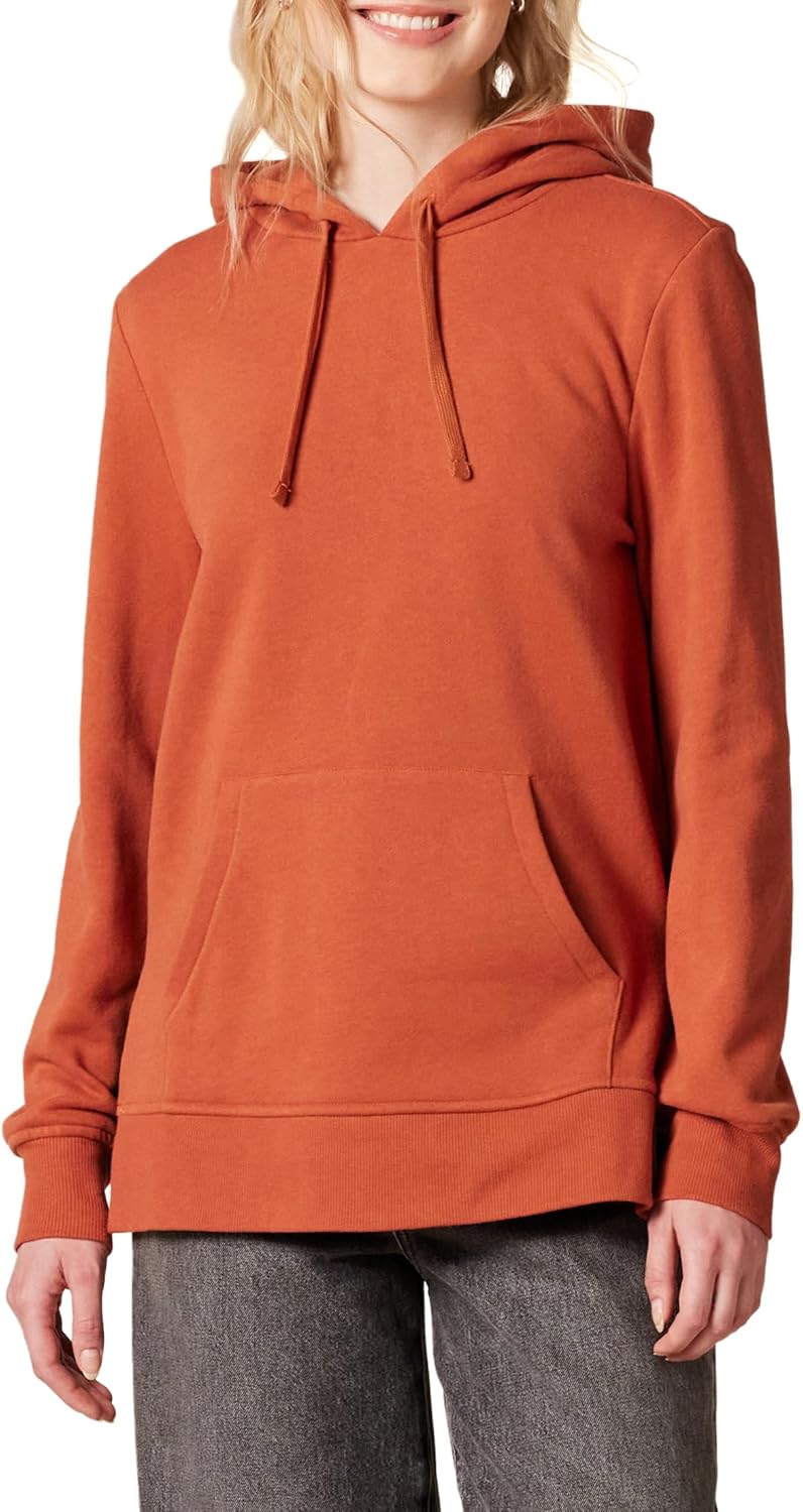 Amazon Essentials womens Fleece Hooded Tunic Sweatshirt