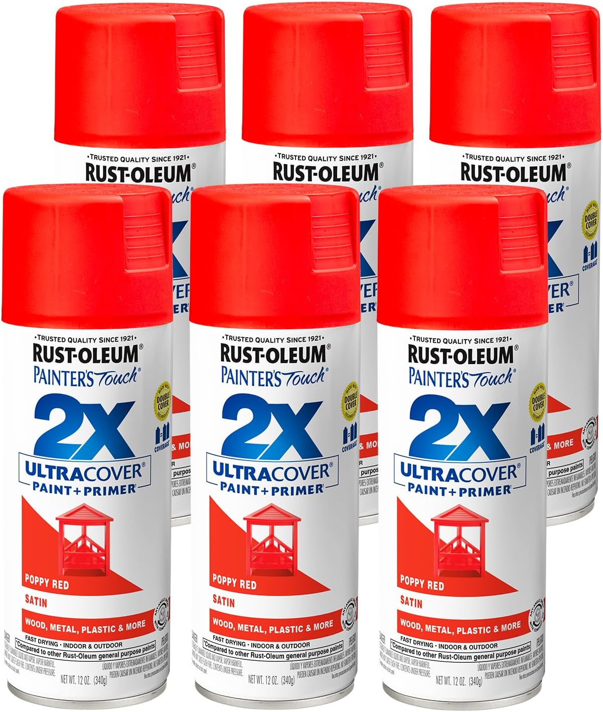 Rust-Oleum 331182 Painter's Touch 2X Ultra Cover Spray Paint, 12 oz, Ultra Matte Black