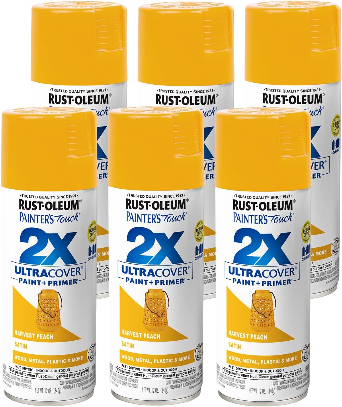 Rust-Oleum 331182 Painter's Touch 2X Ultra Cover Spray Paint, 12 oz, Ultra Matte Black