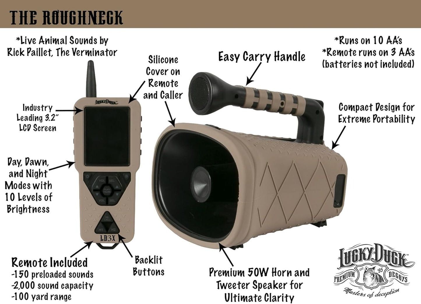 Lucky Duck Roughneck, Premium Predator E-Caller