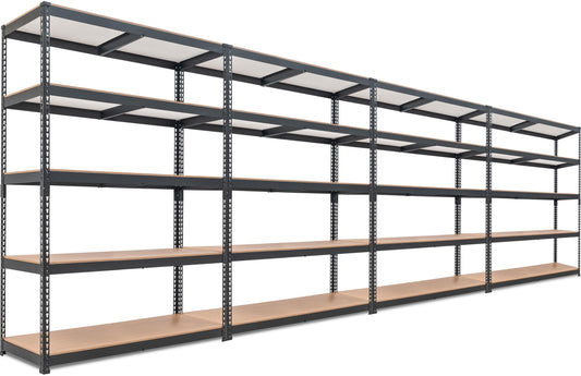 HOMEDANT 5 Tier Laminated Boltless Heavy Duty Garage Storage Adjustable Wide Size Metal Shelving Unit Utility Rack Shelves Organization Multipurpose Shelf Shed Warehouse 47.7"W x 24.1"D x 71.3"H 2Pack