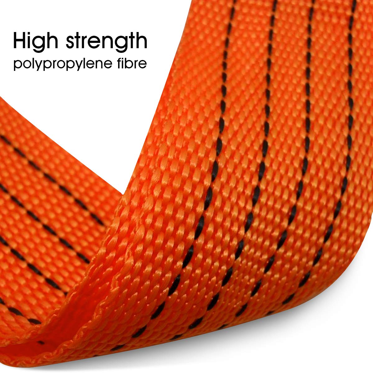 Tow Strap with Hooks 2in X20Ft Recovery Strap 10,000LB Break Strengthened Towing Rope for Towing Vehicles in Roadside Emergency