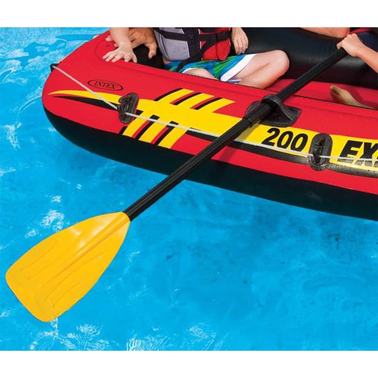 INTEX 59623E 48" Deluxe French Oars: Easy 3 Piece Assembly – Ribbed Blade – Retainer Rings – TUV RL approved – Perfect for Inflatable Boats