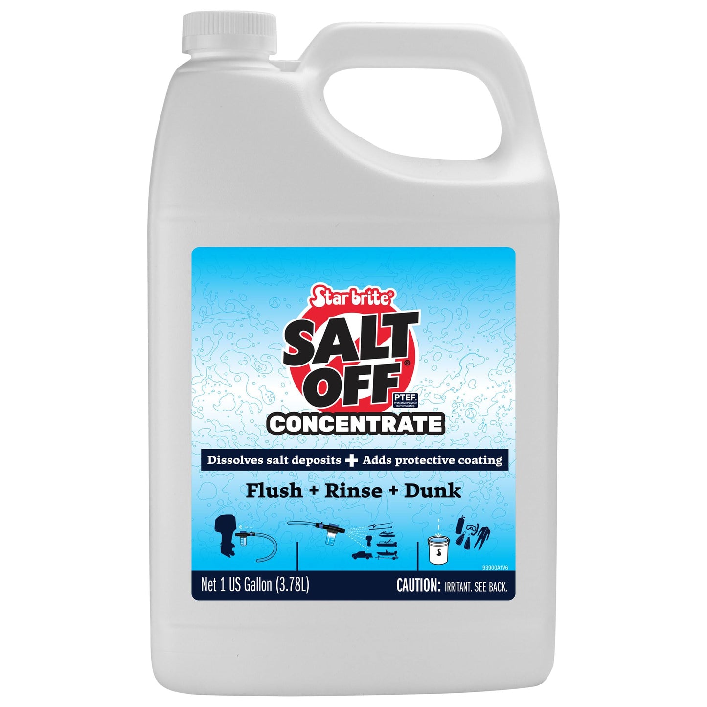 STAR BRITE Salt Off Concentrate - 1 Gallon - Ultimate Salt Remover Wash & Marine Engine Flush for Boats, Vehicles, Trailers, and More (093900N)