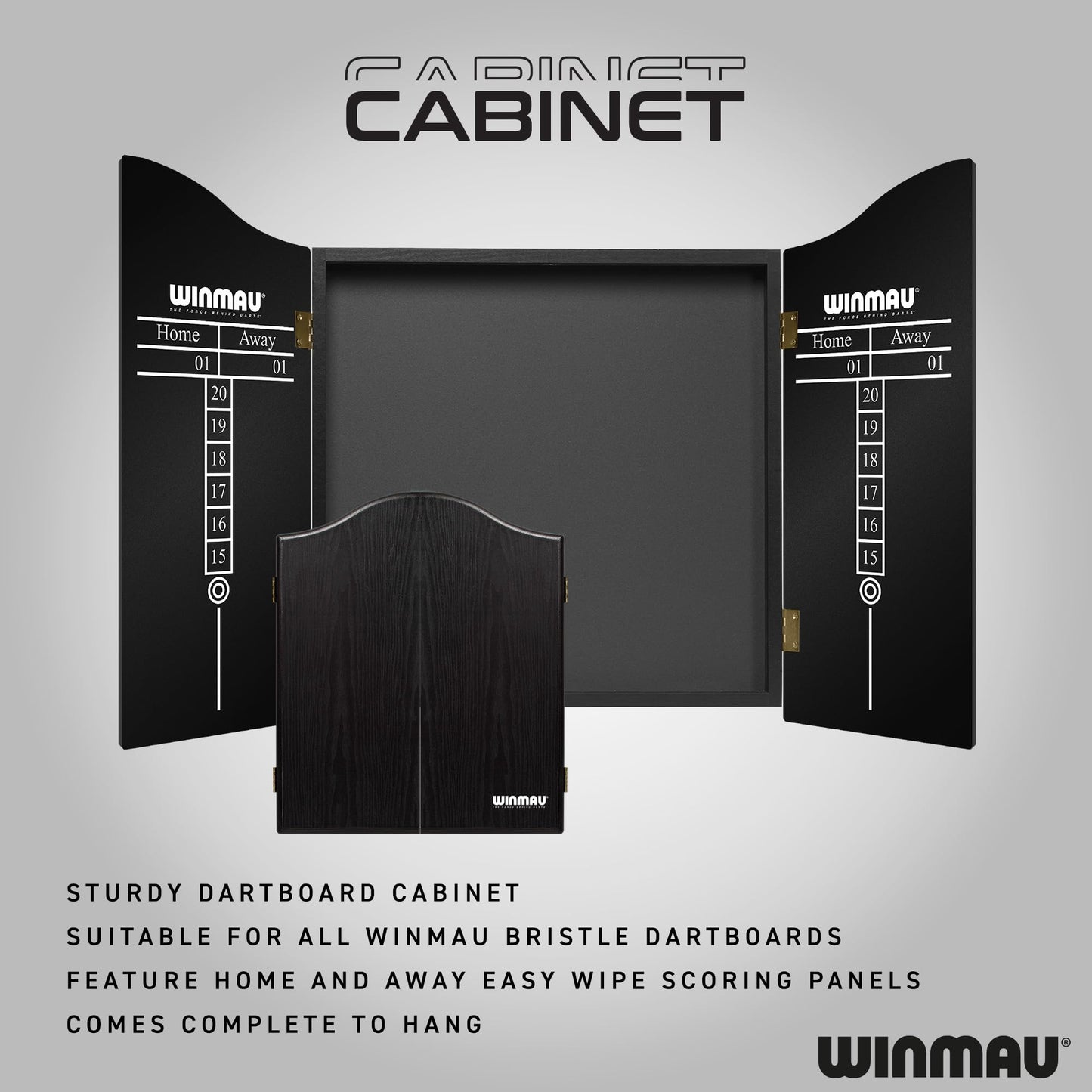 Winmau Diamond Plus Dart Board - Surround Set | Cabinet Set | Dartboard - Professional Darts Accessories - Variety of Options (Cabinet Set)