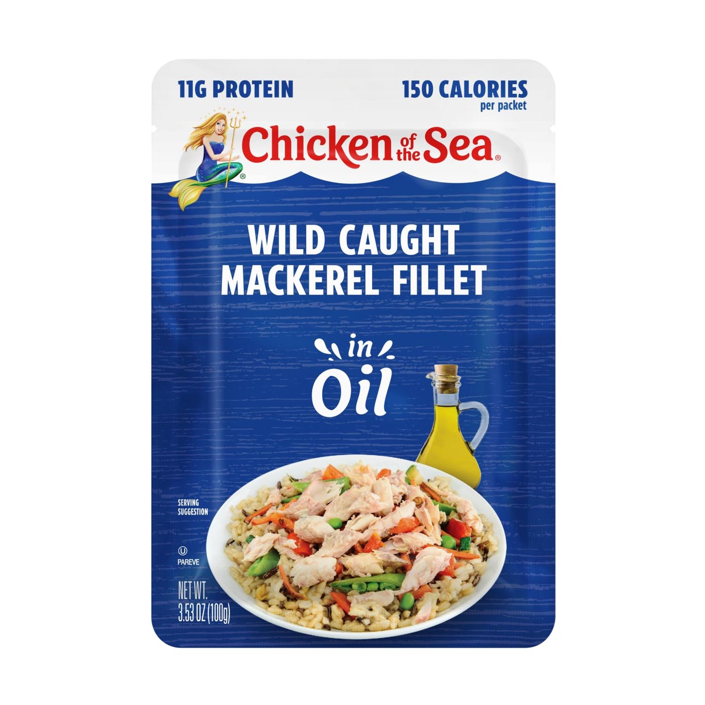 Chicken of the Sea Chub Mackerel in Brine, 15 Ounce Cans (Pack of 12), Nutrient Rich, Wild Caught Canned Mackerel