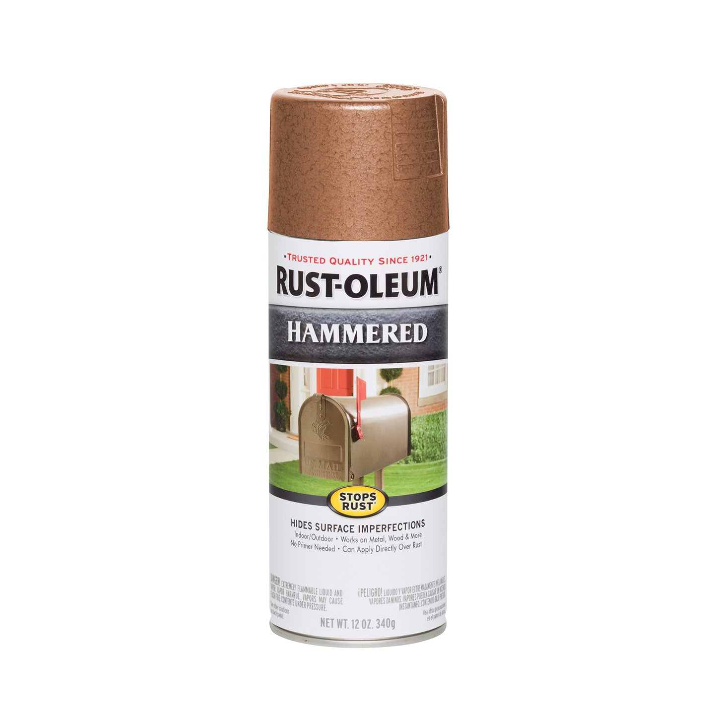 Rust-Oleum 7214830-6PK Stops Rust Hammered Spray Paint, 12 oz, Gray, 6 Pack