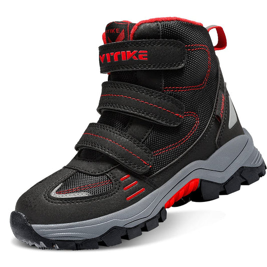 Littleplum Boys Snow Boots Winter Waterproof Antiskid Boots Hiking Outdoor Shoes Booties for Unisex Kids (Little Kid/Big Kid)