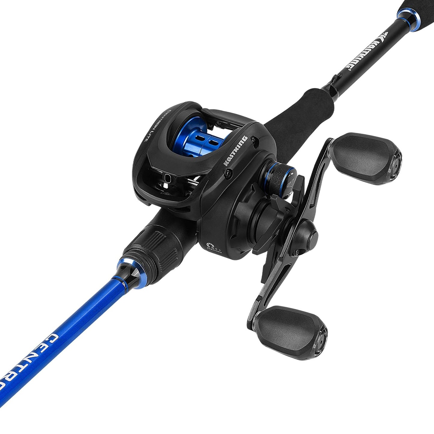KastKing Centron Fishing Rod and Reel Combo, Spinning & Baitcasting Combos, IM6 Graphite 2Pc Blanks, Stainless Steel Guides with Ceramic Rings, Contoured EVA Handles & Fighting Butt