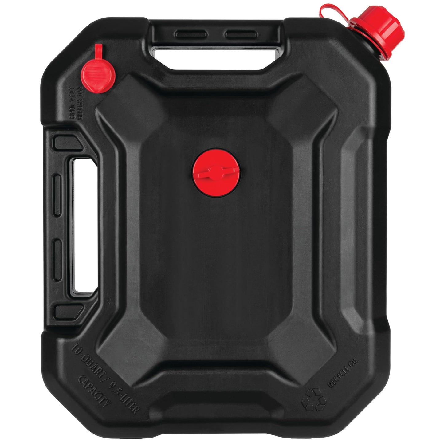 Performance Tool W4076 10-Quart Oil Drain Container, Deep Drain Well, Integrated Handle, Sealing Rubber Gaskets, Black